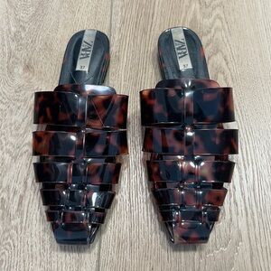 Zara Tortoiseshell Jelly Mules